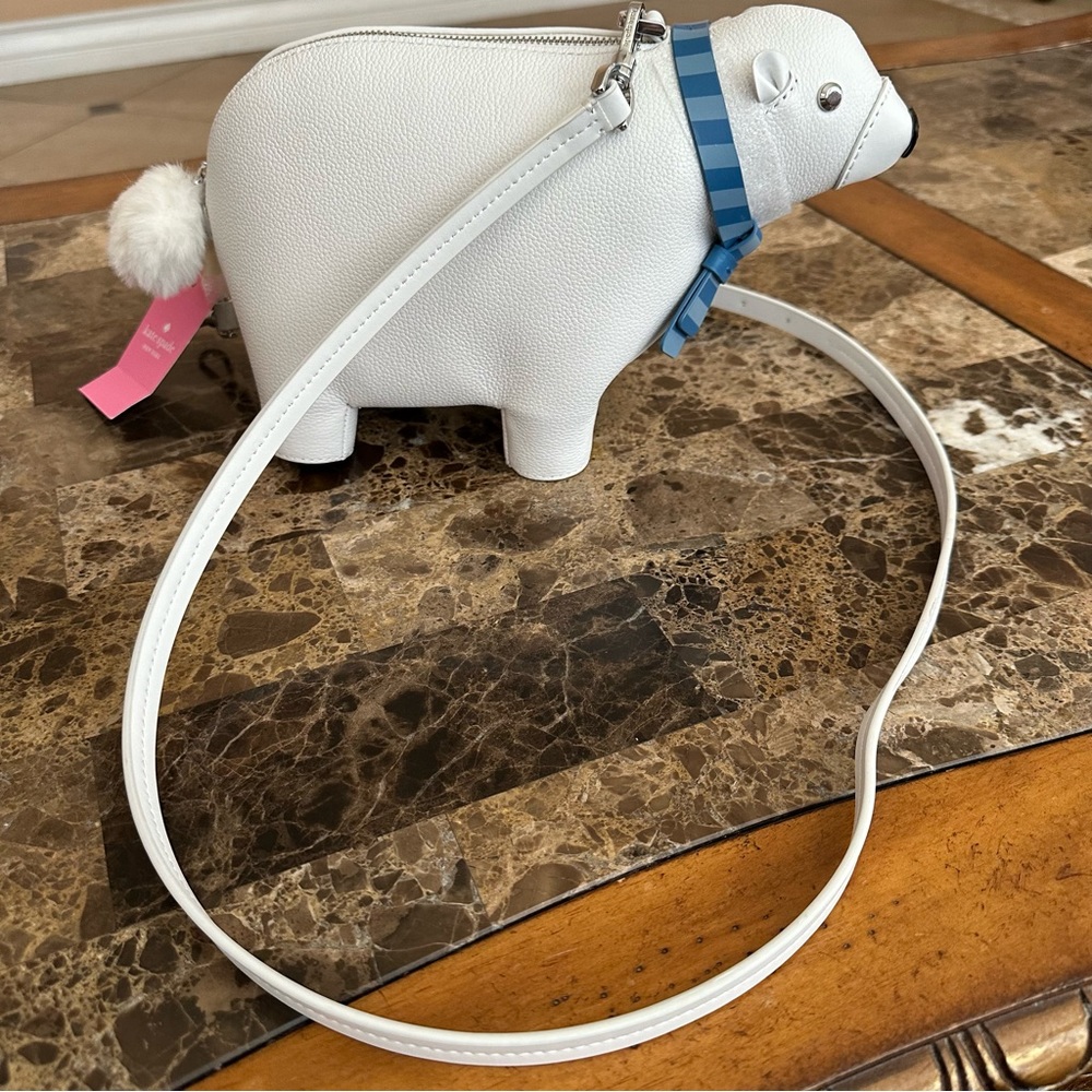 Authentic Kate Spade Polar Bear Leather Bag - Picture 3 of 11